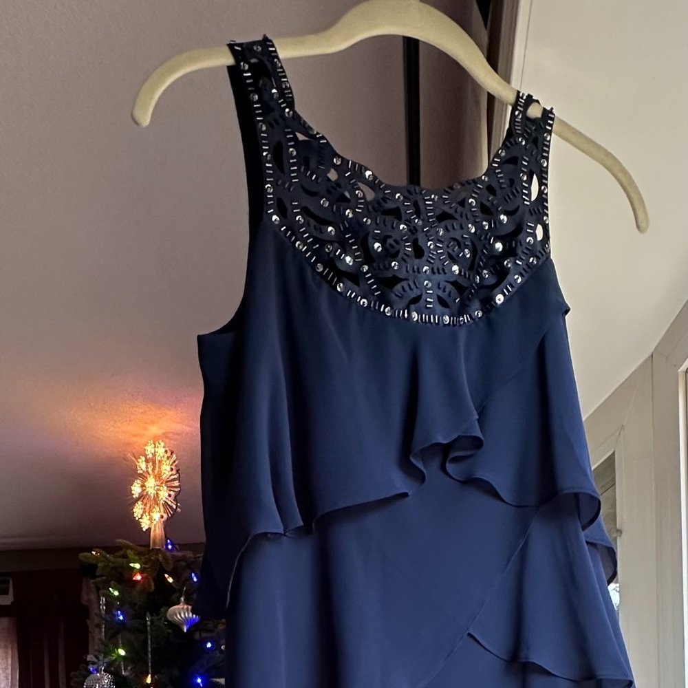 SLNY Layered Cocktail Dress